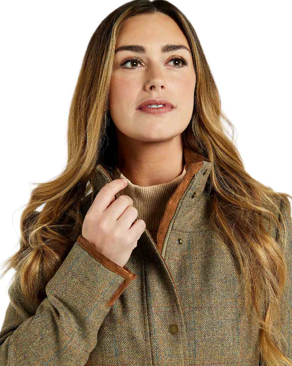 Burren Coloured Dubarry Womens Betony Utility Jacket on white background 