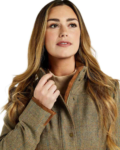 Burren Coloured Dubarry Womens Betony Utility Jacket on white background 