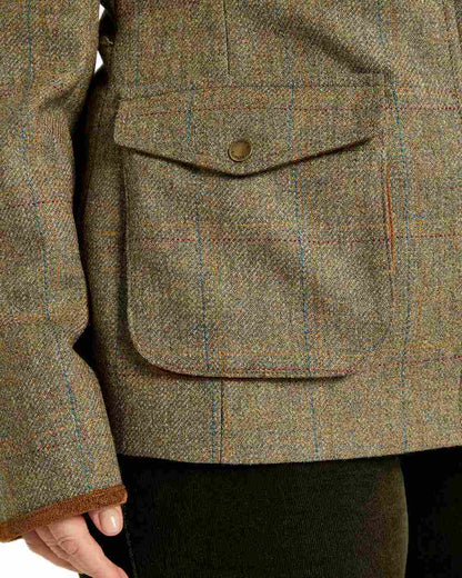 Burren Coloured Dubarry Womens Betony Utility Jacket on white background 