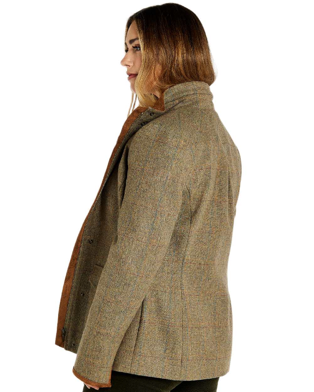 Burren Coloured Dubarry Womens Betony Utility Jacket on white background 