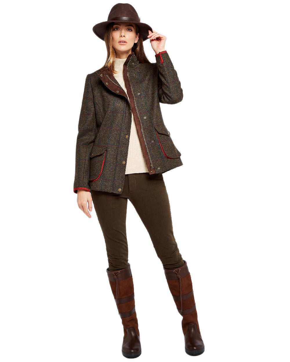 Hemlock Coloured Dubarry Womens Betony Utility Jacket on white background 