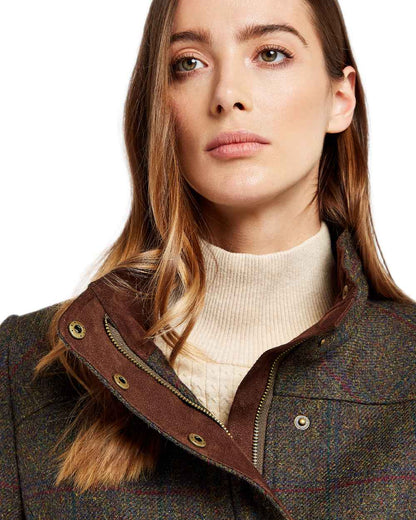 Hemlock Coloured Dubarry Womens Betony Utility Jacket on white background 