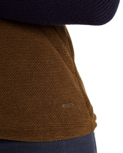 Walnut Coloured Dubarry Womens Carbury Fleece Gilet on white background 