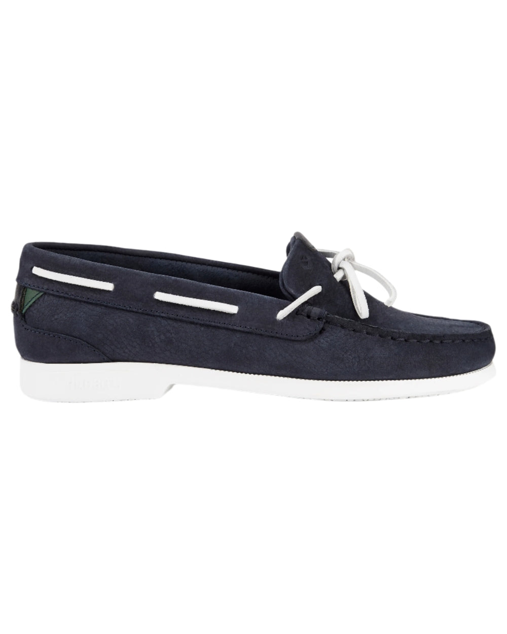 Navy coloured Dubarry Womens Coral Dubarrylite Slip On Deck Shoes on white background 
