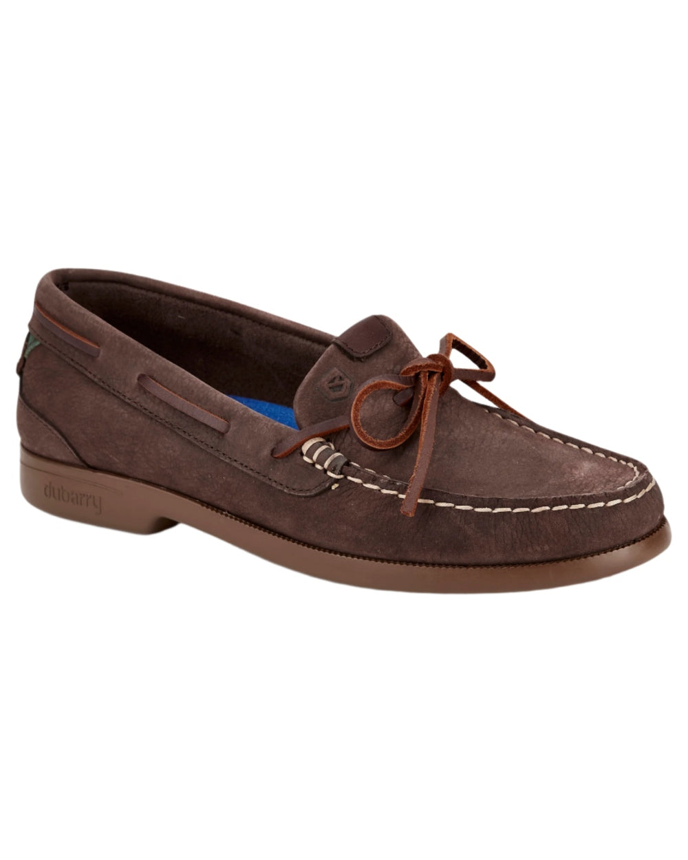 Cafe coloured Dubarry Womens Coral Dubarrylite Slip On Deck Shoes on white background 