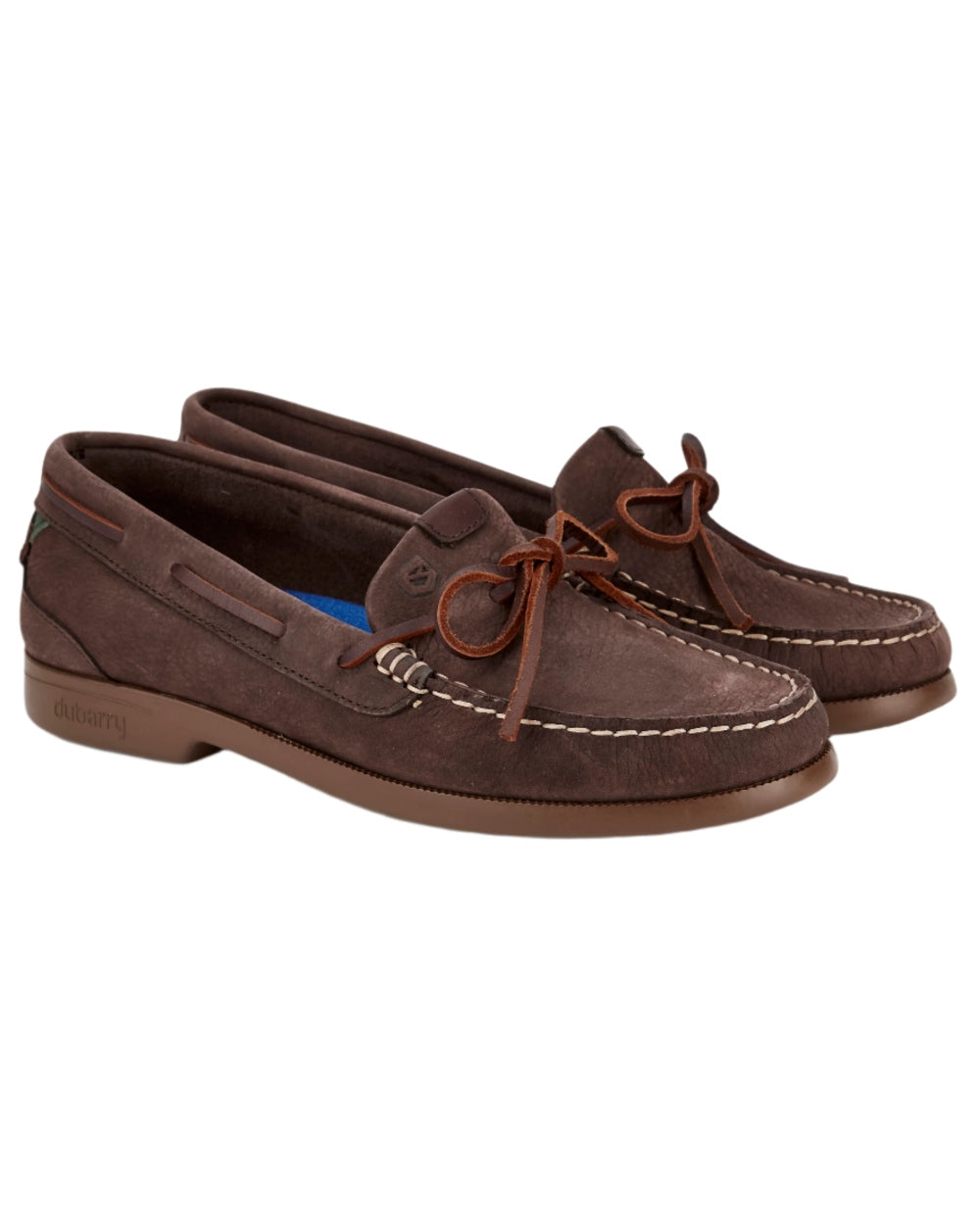 Cafe coloured Dubarry Womens Coral Dubarrylite Slip On Deck Shoes on white background 