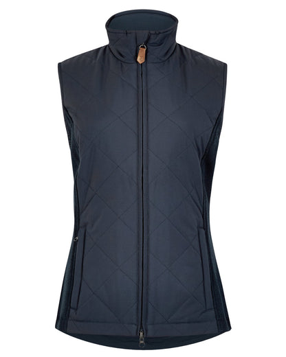 Navy coloured Dubarry Womens Deerpark Gilet on white background 