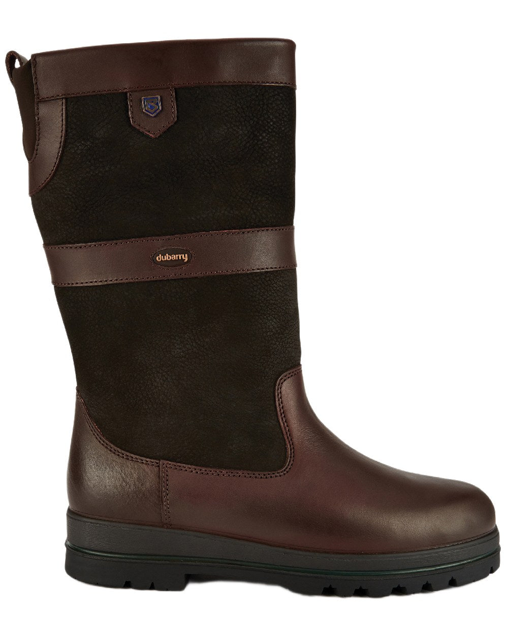 Black Brown Coloured Dubarry Womens Donegal Country Boots on white background 