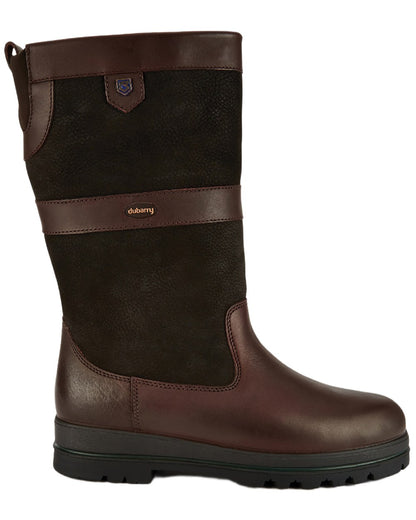 Black Brown Coloured Dubarry Womens Donegal Country Boots on white background 
