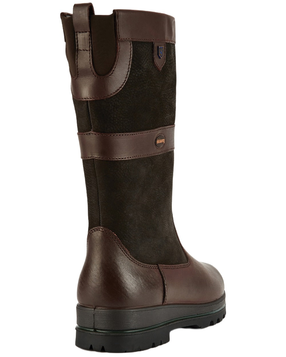 Black Brown Coloured Dubarry Womens Donegal Country Boots on white background 