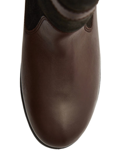 Black Brown Coloured Dubarry Womens Donegal Country Boots on white background 