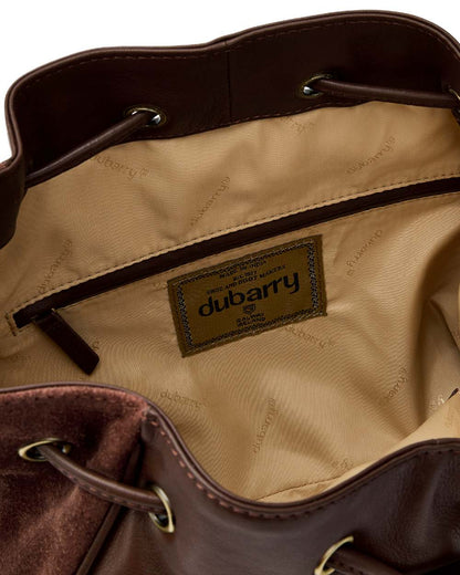 Cedar Coloured Dubarry Womens Doonbeg Cross Body Bucket Bag on white background 