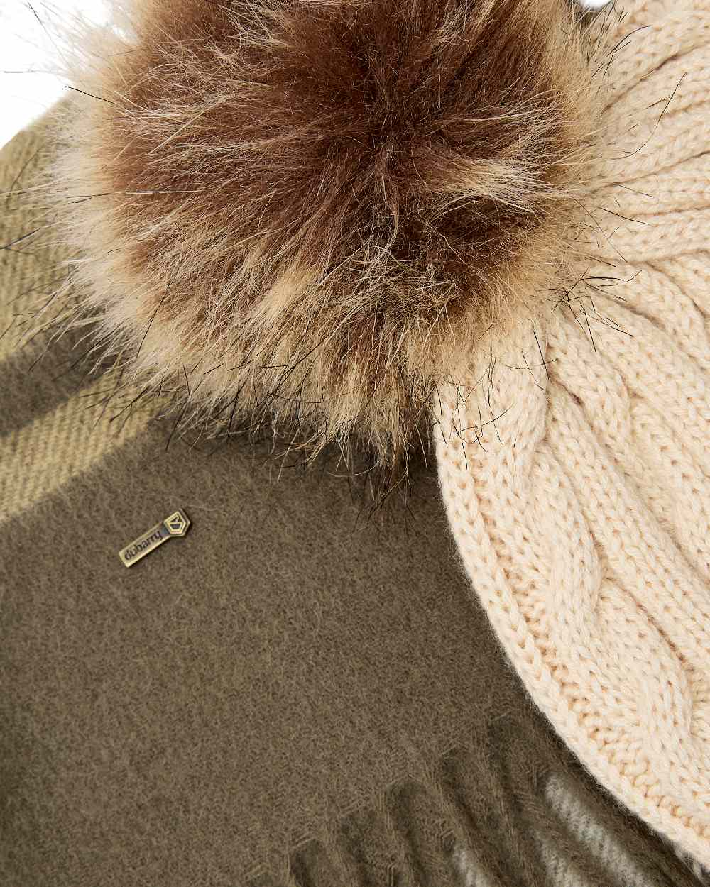 Dusky Green Coloured Dubarry Womens Foley Matching Hat And Scarf Gift Set on white background 