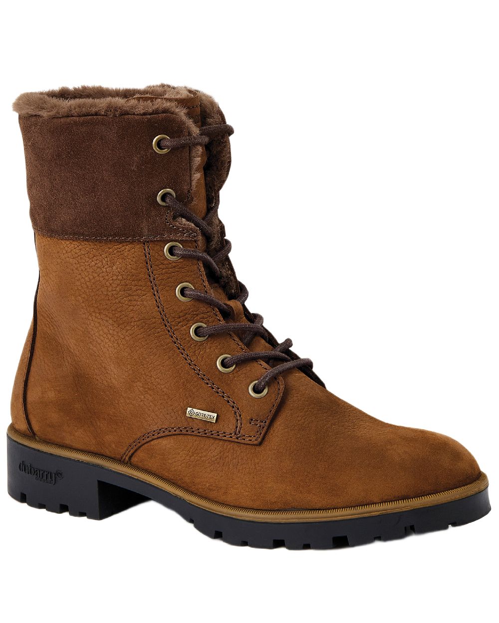 Walnut Coloured Dubarry Womens Glengarriff Ankle Boots on white background 