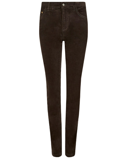 Bourbon Coloured Dubarry Womens Honeysuckle Jeans on white background 