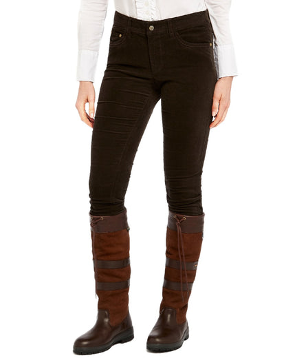 Bourbon Coloured Dubarry Womens Honeysuckle Jeans on white background 