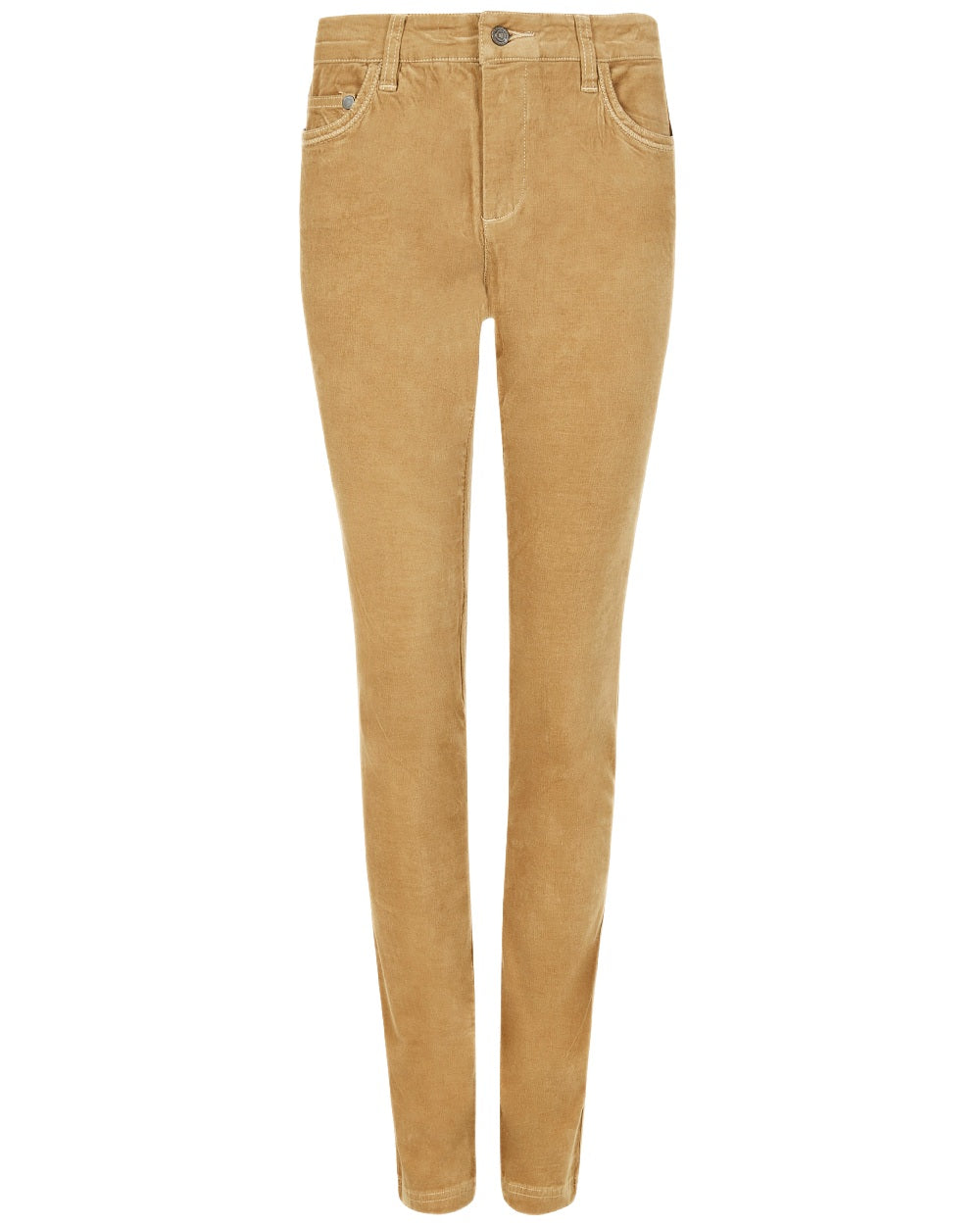 Camel Coloured Dubarry Womens Honeysuckle Jeans on white background 