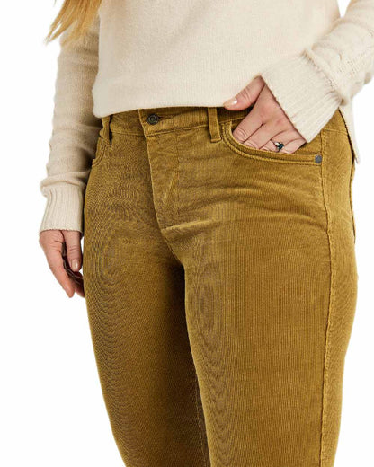 Harvest Gold Coloured Dubarry Womens Honeysuckle Jeans on white background 