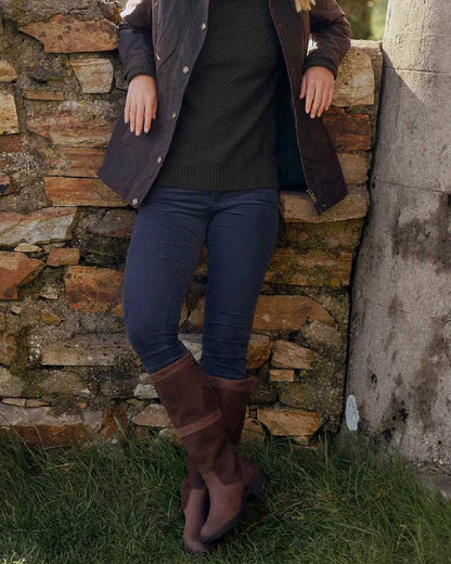 Indigo Coloured Dubarry Womens Honeysuckle Jeans on outdoor background 