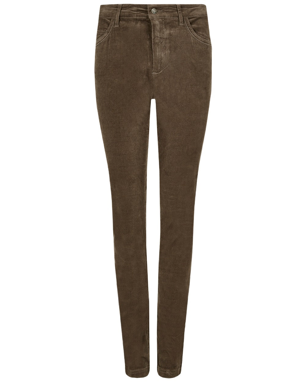 Mocha Coloured Dubarry Womens Honeysuckle Jeans on white background 