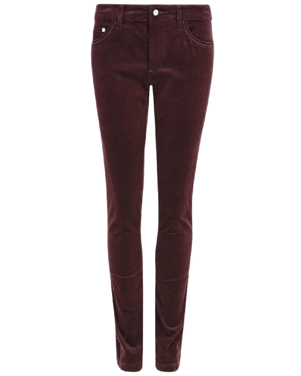 Ruby Coloured Dubarry Womens Honeysuckle Jeans on white background 