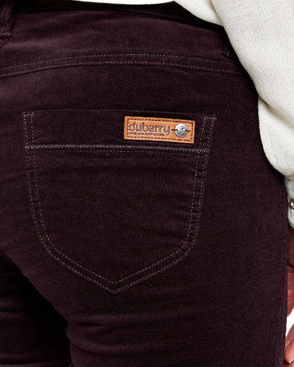 Ruby Coloured Dubarry Womens Honeysuckle Jeans on white background 