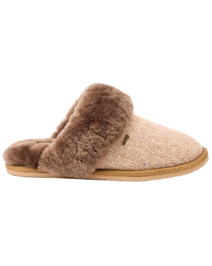 Camel Coloured Dubarry Womens Mullingar Mule Slippers on white background 