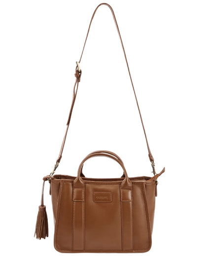 Caramel Coloured Dubarry Womens Ramelton Leather Handbag on white background 