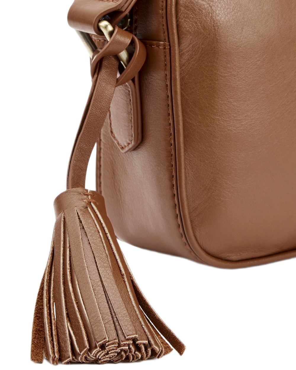 Caramel Coloured Dubarry Womens Rostrevor Cross Body Bag on white background 