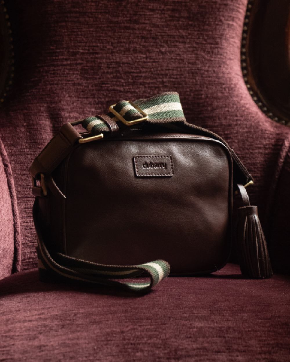 Cedar Coloured Dubarry Womens Rostrevor Cross Body Bag on indoor background 