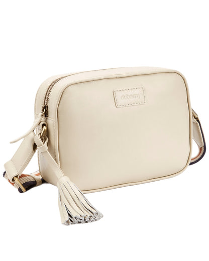 Oyster Coloured Dubarry Womens Rostrevor Cross Body Bag on outdoor background 
