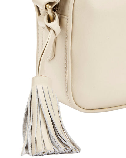 Oyster Coloured Dubarry Womens Rostrevor Cross Body Bag on outdoor background 