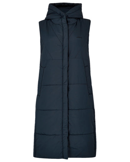 Navy Coloured Dubarry Womens Ryan Hooded Gilet on white background 