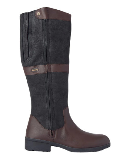 Black Brown coloured Dubarry Womens Sligo Country Boots on white background 