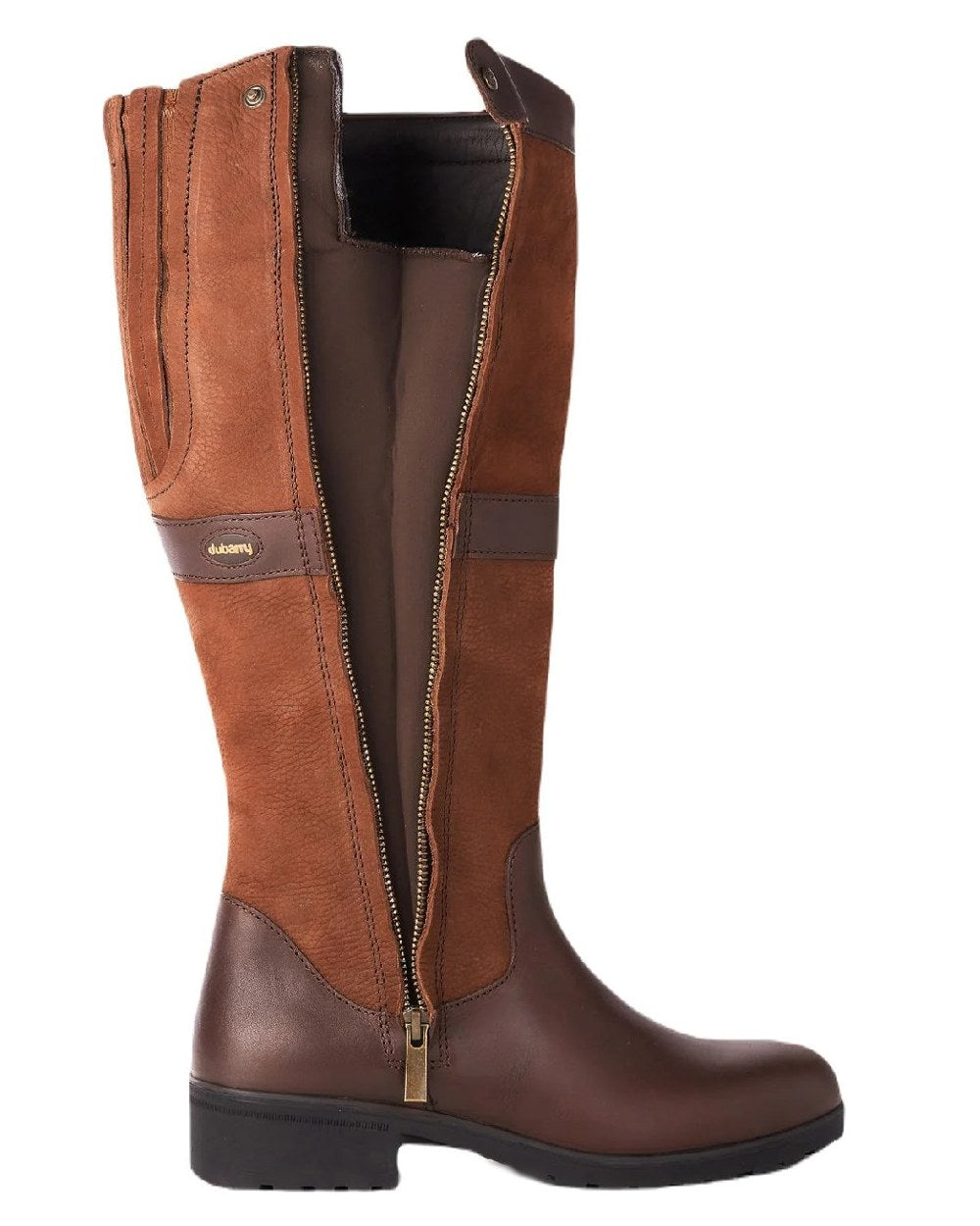 Walnut coloured Dubarry Womens Sligo Country Boots on white background 