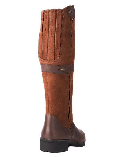 Walnut coloured Dubarry Womens Sligo Country Boots on white background 