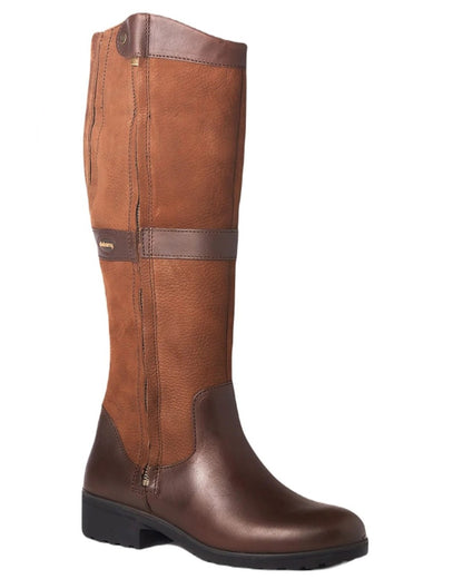 Walnut coloured Dubarry Womens Sligo Country Boots on white background 