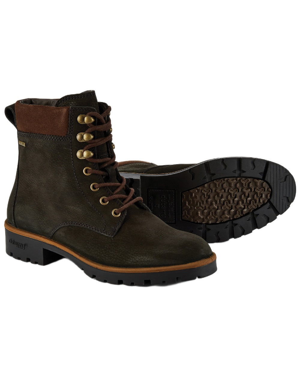 Black Coloured Dubarry Womens Strokestown Boots on white background 