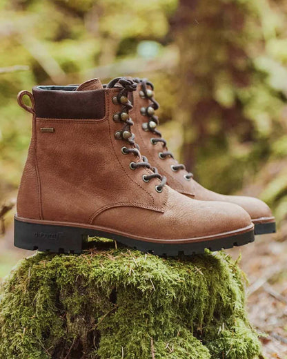 Brown Coloured Dubarry Womens Strokestown Boots on outdoor background 