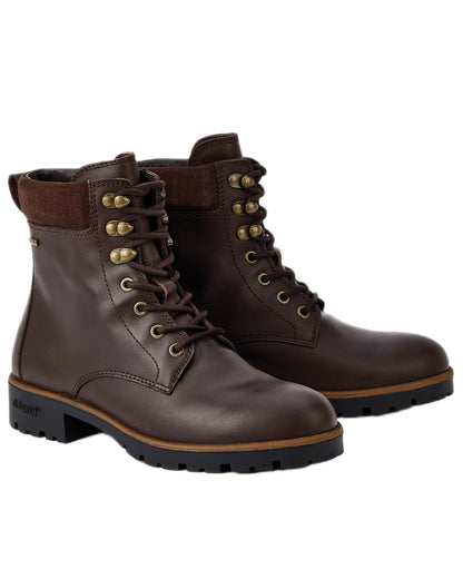 Mahogany Coloured Dubarry Womens Strokestown Boots on white background 