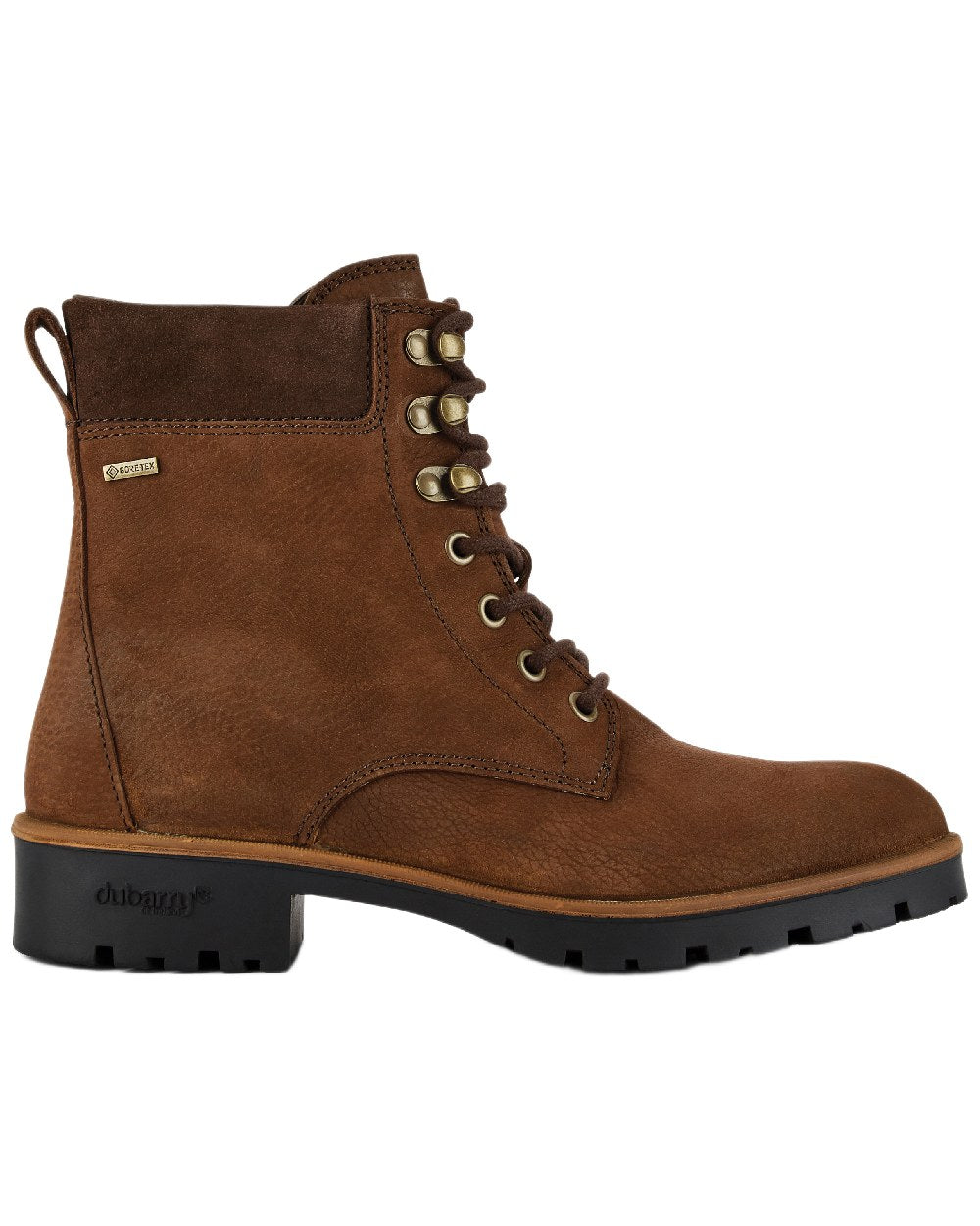 Walnut Coloured Dubarry Womens Strokestown Boots on white background 