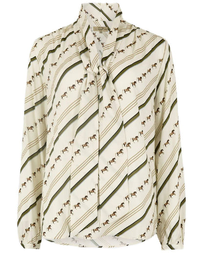 Ivory Coloured Dubarry Womens Sweetalison Tie-Neck Blouse on white background 