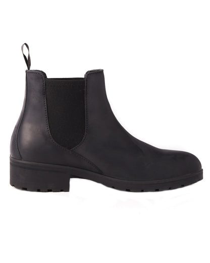 Black coloured Dubarry Womens Waterford Chelsea Boots on white background 