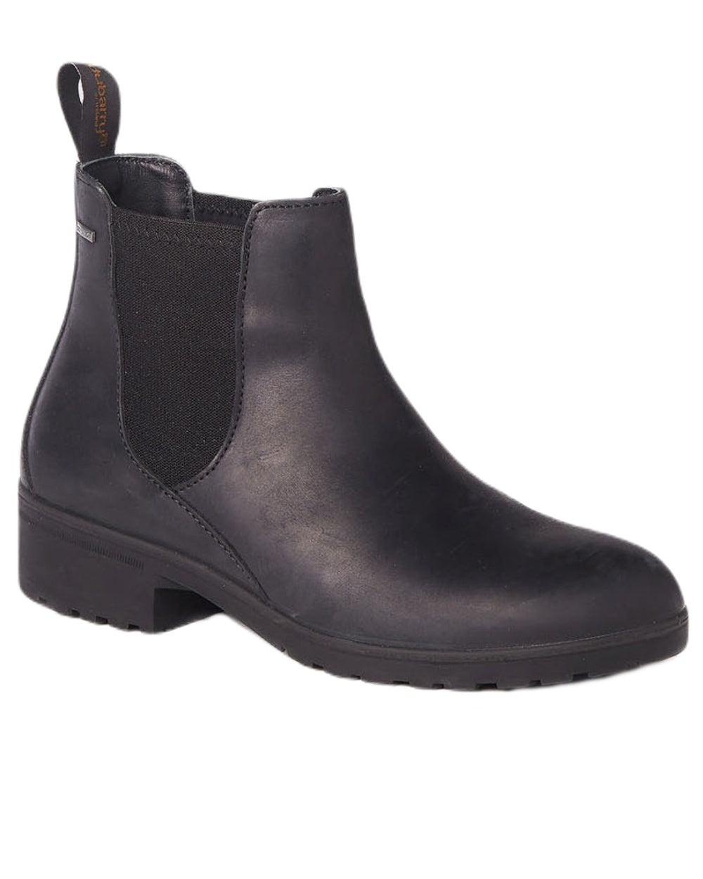 Black coloured Dubarry Womens Waterford Chelsea Boots on white background 