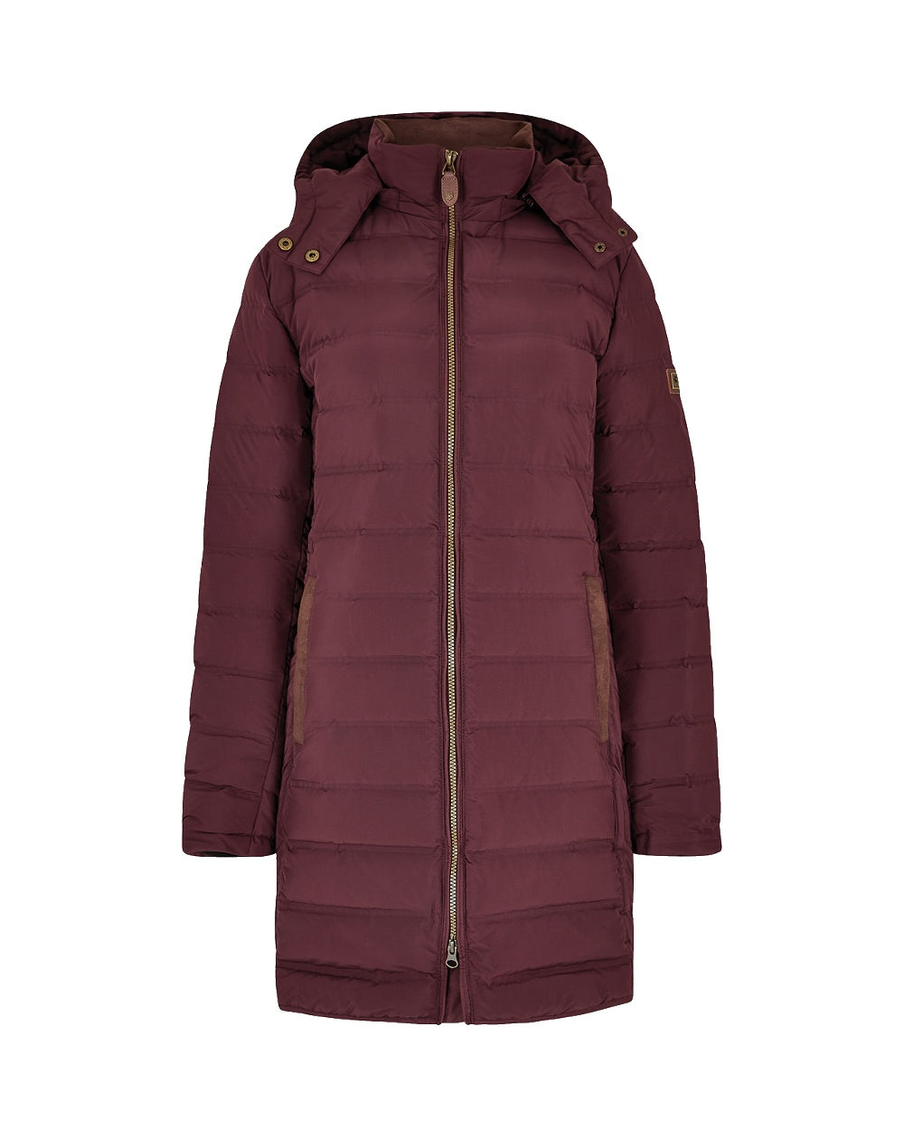 Currant Coloured Dubarry Ballybrophy Quilted Jacket On A White Background 