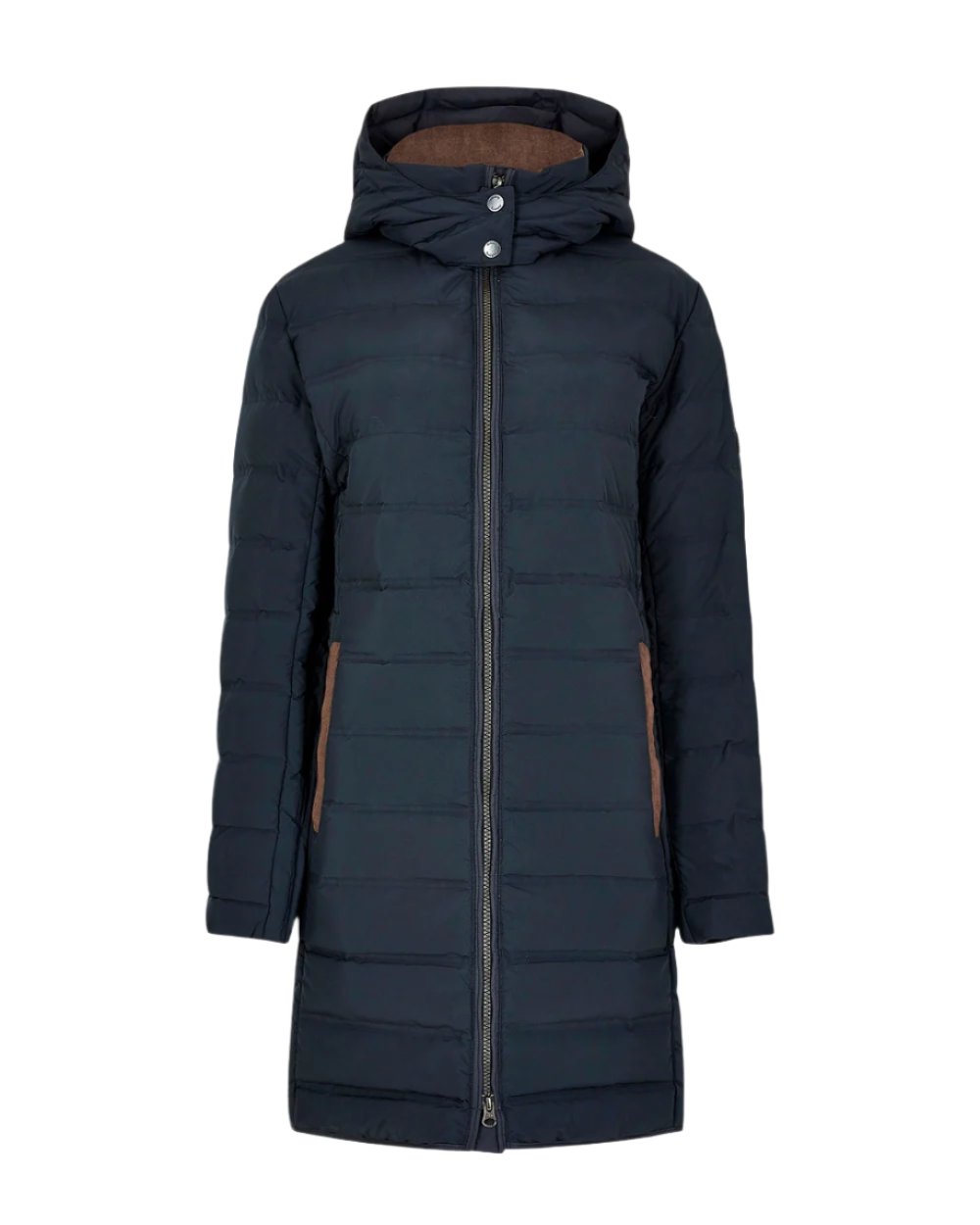 Navy Coloured Dubarry Ballybrophy Quilted Jacket On A White Background 