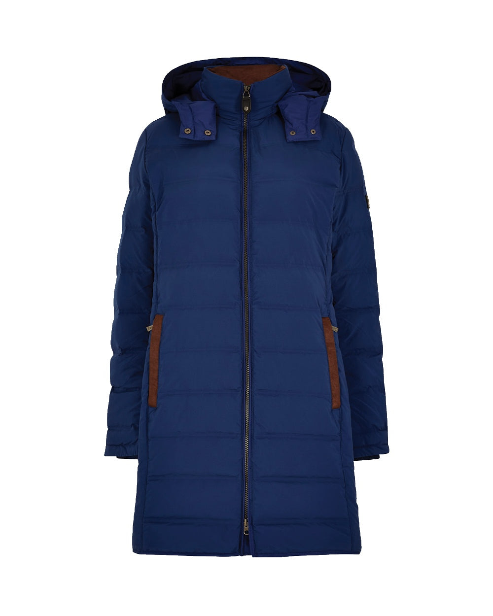 Peacock Blue Coloured Dubarry Ballybrophy Quilted Jacket On A White Background 