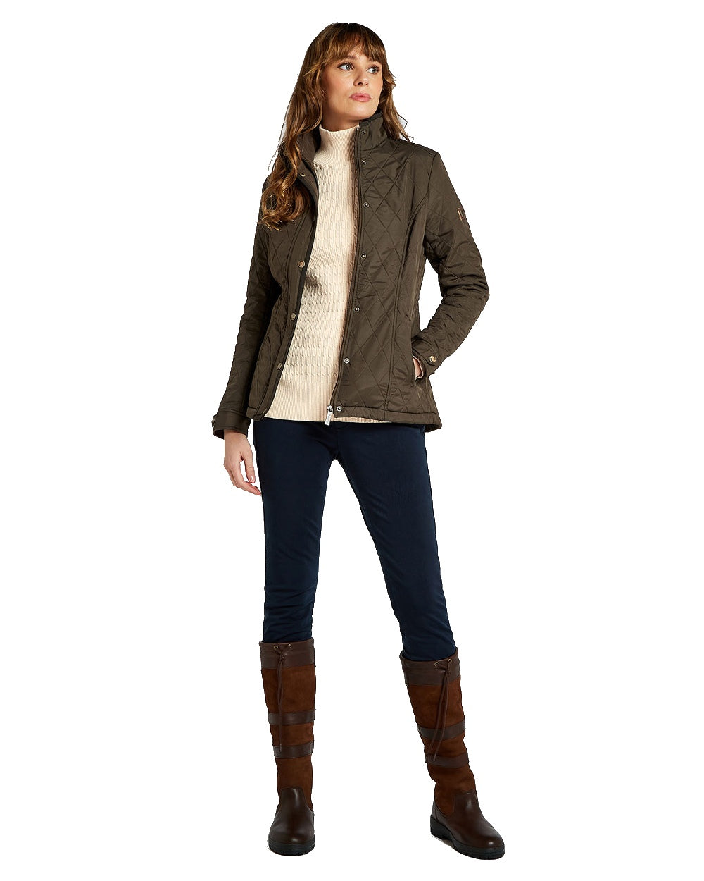 Dubarry Camlodge Quilted Jacket in Olive 