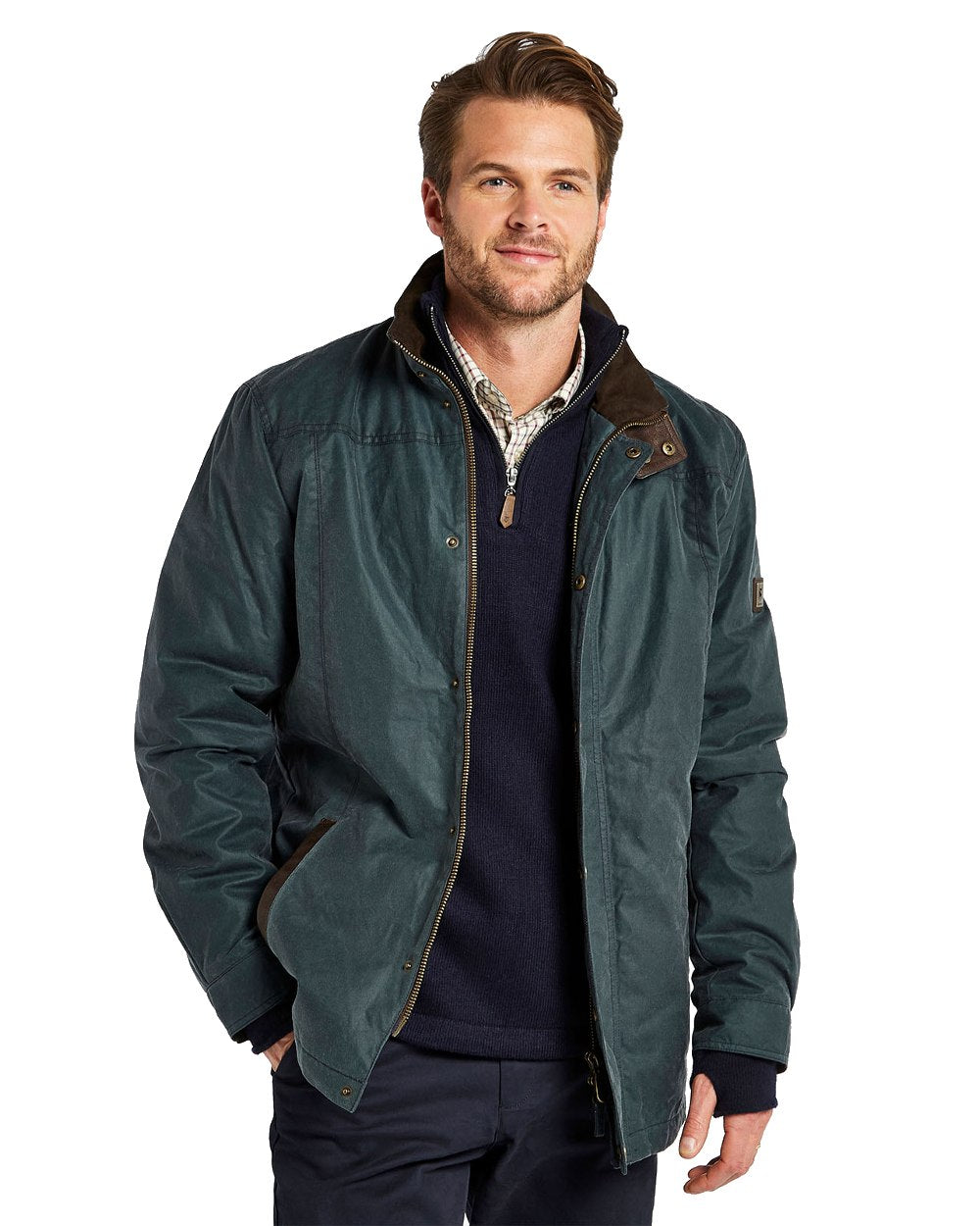 Dubarry Carrickfergus Waxed Jacket in Dark Pebble 