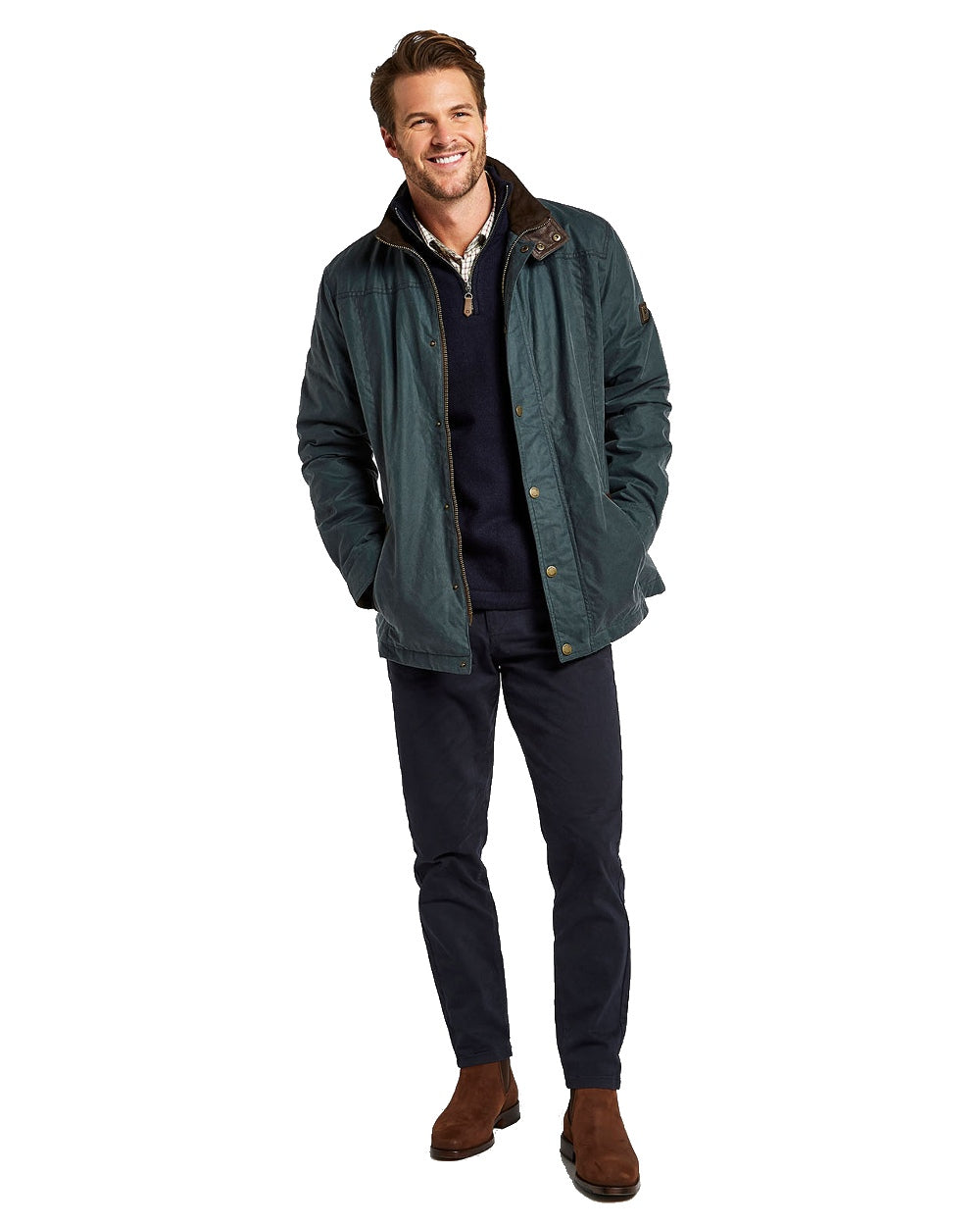 Dubarry Carrickfergus Waxed Jacket in Dark Pebble 